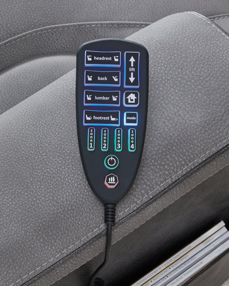 4Z-Peaceful Pause Slate Power Lift Recliner from Ashley - Luna Furniture