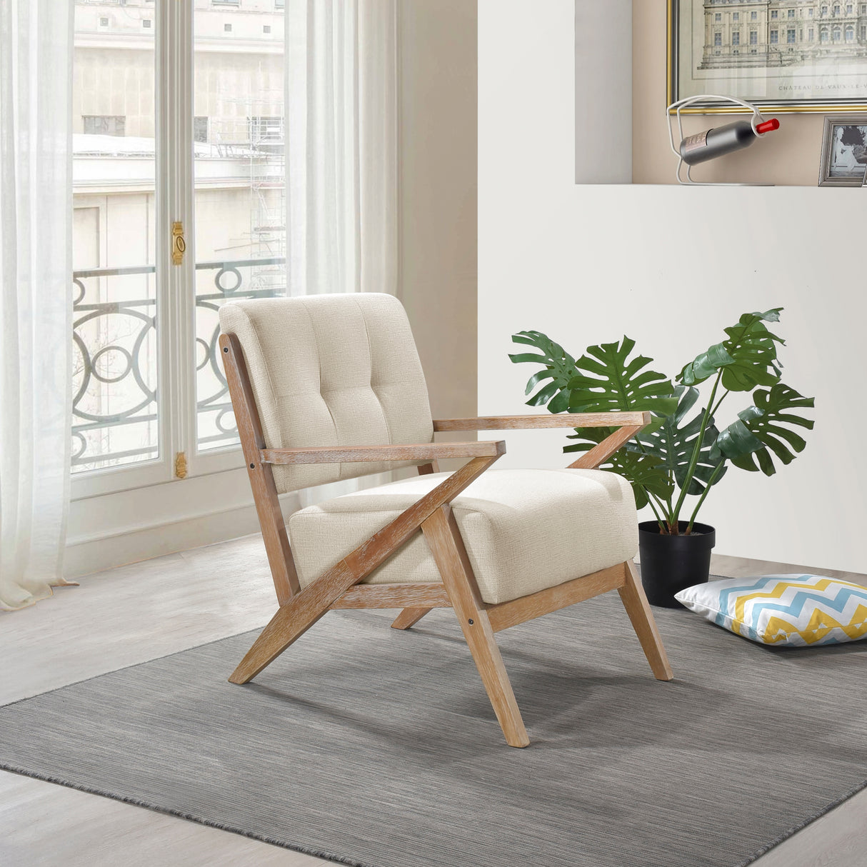 Ollen Sand Accent Chair from Homelegance - Luna Furniture