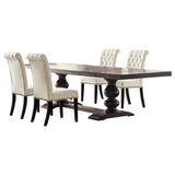 Phelps Distressed Noir 5-Piece Rectangular Dining Table Set from Coaster - Luna Furniture
