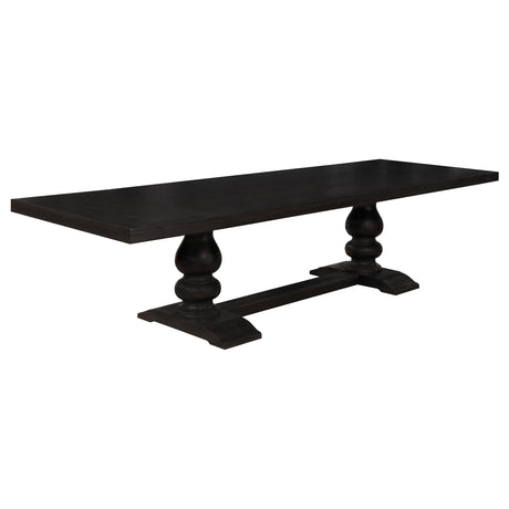 Phelps Distressed Noir 5-Piece Rectangular Dining Table Set from Coaster - Luna Furniture