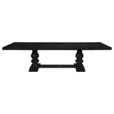 Phelps Distressed Noir 5-Piece Rectangular Dining Table Set from Coaster - Luna Furniture