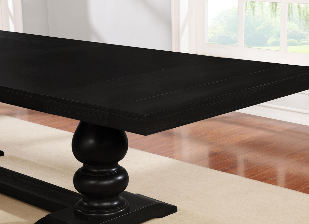 Phelps Distressed Noir 5-Piece Rectangular Dining Table Set from Coaster - Luna Furniture
