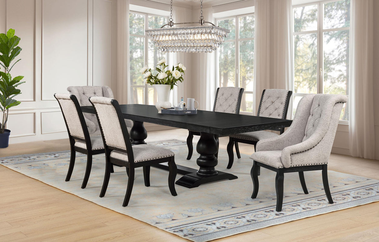 Phelps Distressed Noir/Tobacco Rectangular Dining Set from Coaster - Luna Furniture