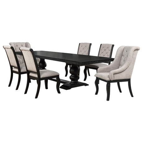 Phelps 7-piece Rectangular Dining Table Set Distressed Noir from Coaster - Luna Furniture