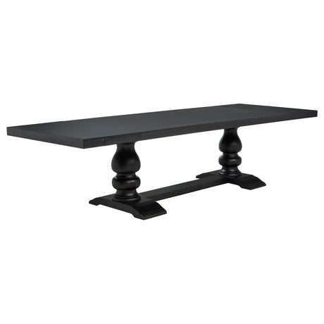 Phelps Distressed Noir 7-piece Rectangular Dining Table Set from Coaster - Luna Furniture