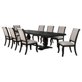 Phelps 9-piece Rectangular Dining Set Distressed Noir from Coaster - Luna Furniture