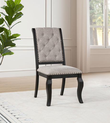 Phelps Tobacco Upholstered Dining Side Chair, Set of 2 from Coaster - Luna Furniture