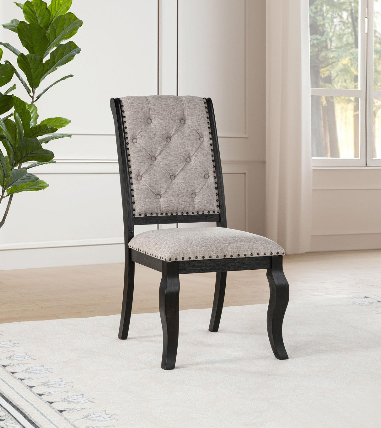 Phelps Tobacco Upholstered Dining Side Chair, Set of 2 from Coaster - Luna Furniture