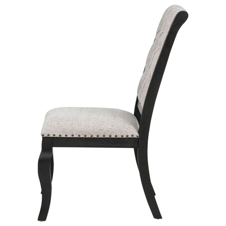 Phelps Tobacco Upholstered Dining Side Chair, Set of 2 from Coaster - Luna Furniture