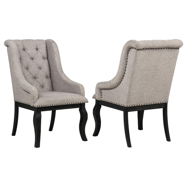 Phelps Tobacco Upholstered Dining Arm Chair, Set of 2