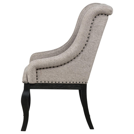 Phelps Tobacco Upholstered Dining Arm Chair, Set of 2 from Coaster - Luna Furniture