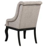Phelps Tobacco Upholstered Dining Arm Chair, Set of 2 from Coaster - Luna Furniture