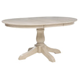 Orrison Linen 5-Piece Oval 62-inch Extension Leaf Dining Set from Coaster - Luna Furniture