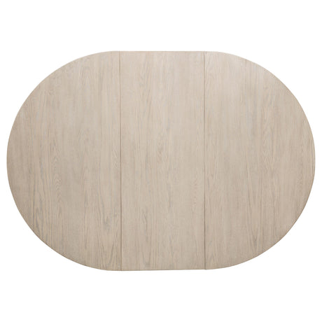 Orrison Linen 5-Piece Oval 62-inch Extension Leaf Dining Set from Coaster - Luna Furniture