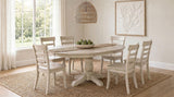 Orrison Linen 7-Piece Oval 62-inch Extension Leaf Dining Set from Coaster - Luna Furniture