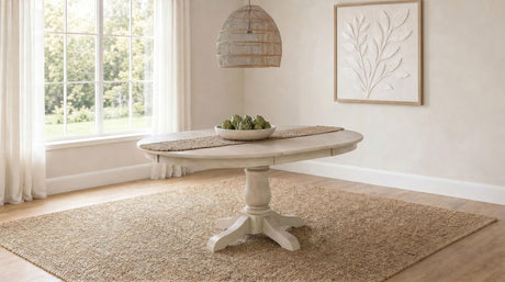 Orrison Linen Oval 62-inch Wood Extension Leaf Dining Table from Coaster - Luna Furniture