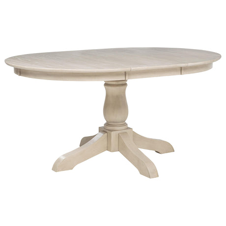 Orrison Linen Oval 62-inch Wood Extension Leaf Dining Table from Coaster - Luna Furniture