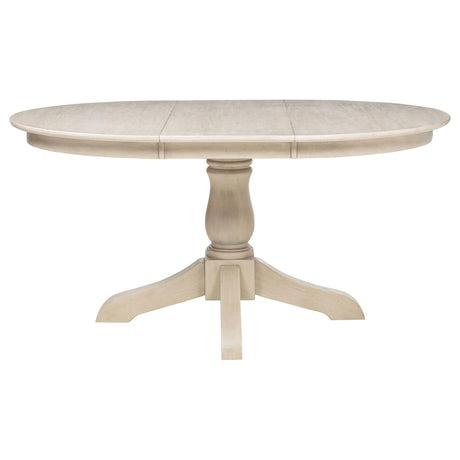 Orrison Linen Oval 62-inch Wood Extension Leaf Dining Table from Coaster - Luna Furniture