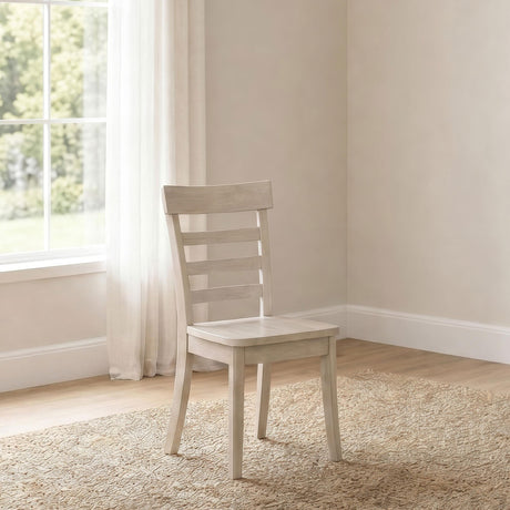 Orrison Linen Ladder Back Dining Side Chair, Set of 2 from Coaster - Luna Furniture