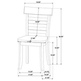 Orrison Linen Ladder Back Dining Side Chair, Set of 2 from Coaster - Luna Furniture