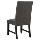 Averill 7-piece White Marble Top Dining Set with Dark Grey and Coffee Bean Chairs from Coaster - Luna Furniture