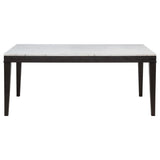 Averill Tan / Coffee Bean and White 7-piece Marble Top Dining Set from Coaster - Luna Furniture