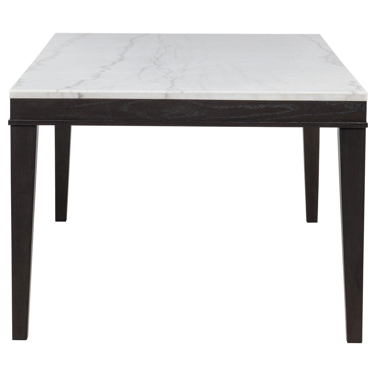 Averill Tan / Coffee Bean and White 7-piece Marble Top Dining Set from Coaster - Luna Furniture