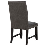 Averill Dark Gray Faux Leather Upholstered Dining Side Chair, Set of 2 from Coaster - Luna Furniture