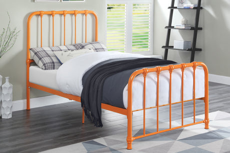Bethany Orange Twin Metal Platform Bed from Homelegance - Luna Furniture