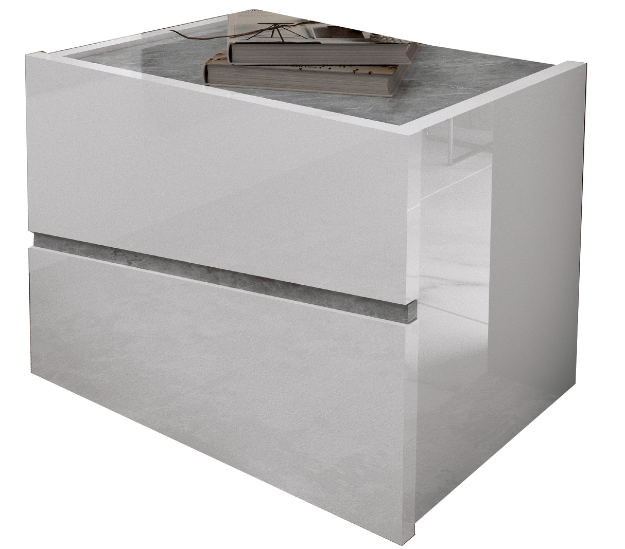 Alba White Nightstand from ESF Furniture - Luna Furniture