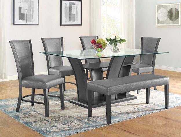 Camelia Gray/Gray Dining Set from Crown Mark - Luna Furniture