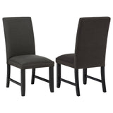 Berning Charcoal and Gray Fabric Upholstered Parson Side Chair, Set of 2 from Coaster - Luna Furniture