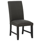 Berning Charcoal and Gray Fabric Upholstered Parson Side Chair, Set of 2 from Coaster - Luna Furniture