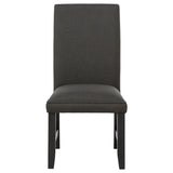 Berning Charcoal and Gray Fabric Upholstered Parson Side Chair, Set of 2 from Coaster - Luna Furniture