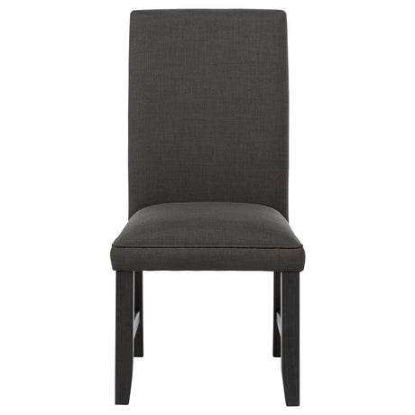 Berning Charcoal and Gray Fabric Upholstered Parson Side Chair, Set of 2 from Coaster - Luna Furniture