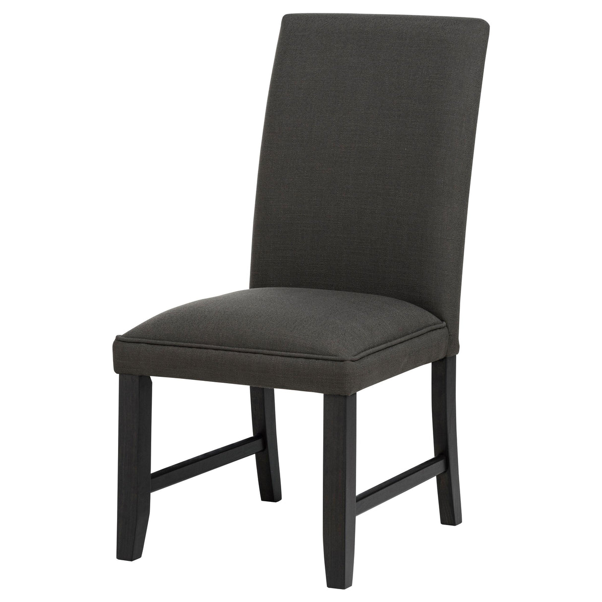 Berning Charcoal and Gray Fabric Upholstered Parson Side Chair, Set of 2 from Coaster - Luna Furniture