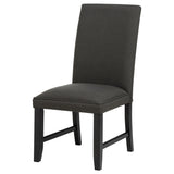 Berning Charcoal and Gray Fabric Upholstered Parson Side Chair, Set of 2 from Coaster - Luna Furniture