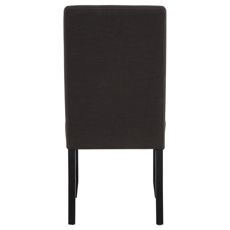 Berning Charcoal and Gray Fabric Upholstered Parson Side Chair, Set of 2 from Coaster - Luna Furniture