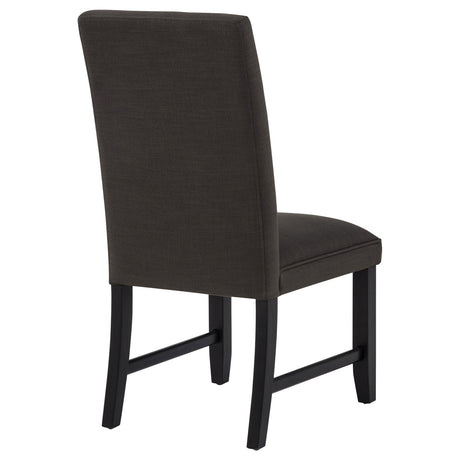 Berning Charcoal and Gray Fabric Upholstered Parson Side Chair, Set of 2 from Coaster - Luna Furniture