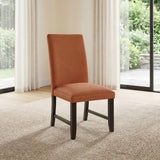 Berning Salmon Fabric Upholstered Parson Side Chair Orange, Set of 2 from Coaster - Luna Furniture