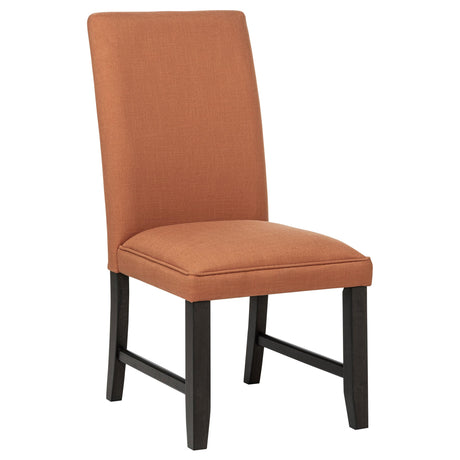 Berning Salmon Fabric Upholstered Parson Side Chair Orange, Set of 2 from Coaster - Luna Furniture
