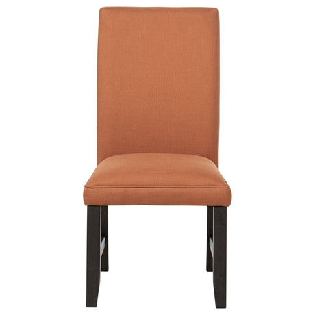 Berning Salmon Fabric Upholstered Parson Side Chair Orange, Set of 2 from Coaster - Luna Furniture