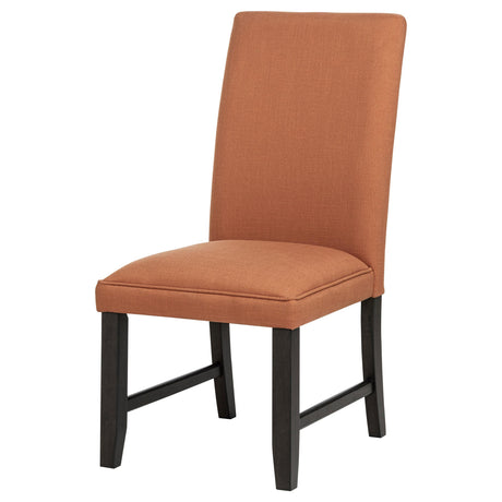 Berning Salmon Fabric Upholstered Parson Side Chair Orange, Set of 2 from Coaster - Luna Furniture