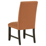 Berning Salmon Fabric Upholstered Parson Side Chair Orange, Set of 2 from Coaster - Luna Furniture