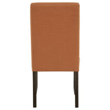 Berning Salmon Fabric Upholstered Parson Side Chair Orange, Set of 2 from Coaster - Luna Furniture