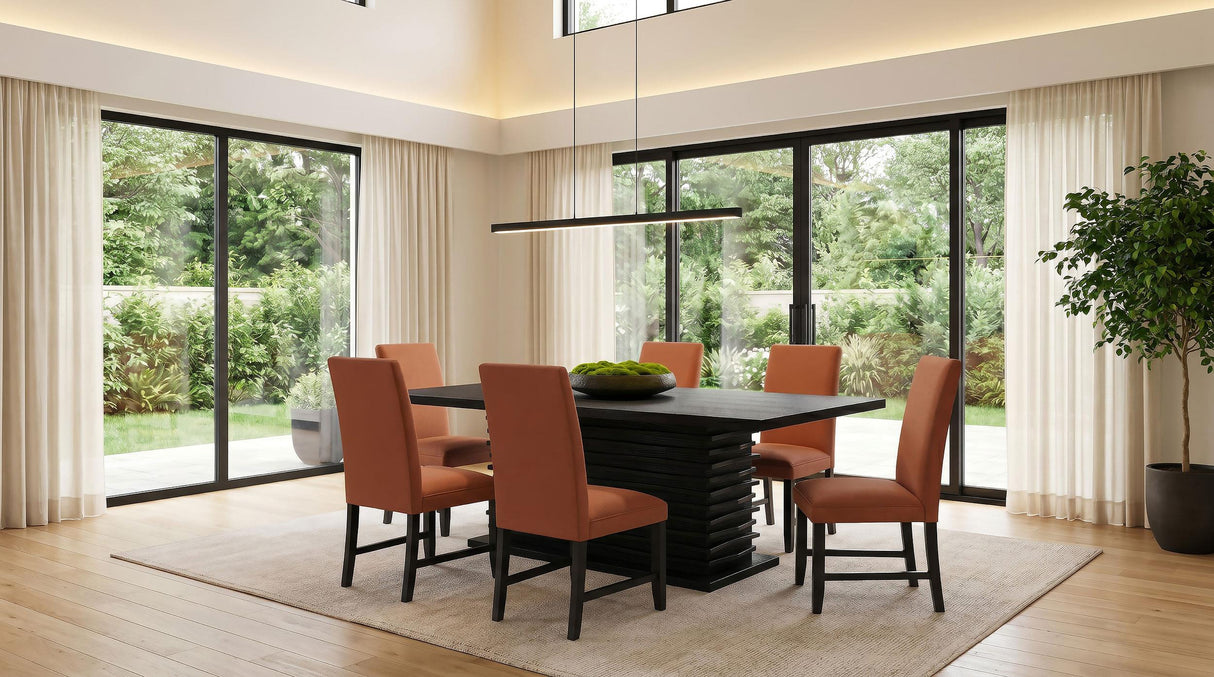 Berning Salmon Fabric Upholstered Parson Side Chair Orange, Set of 2 from Coaster - Luna Furniture