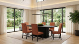 Berning Salmon Fabric Upholstered Parson Side Chair Orange, Set of 2 from Coaster - Luna Furniture