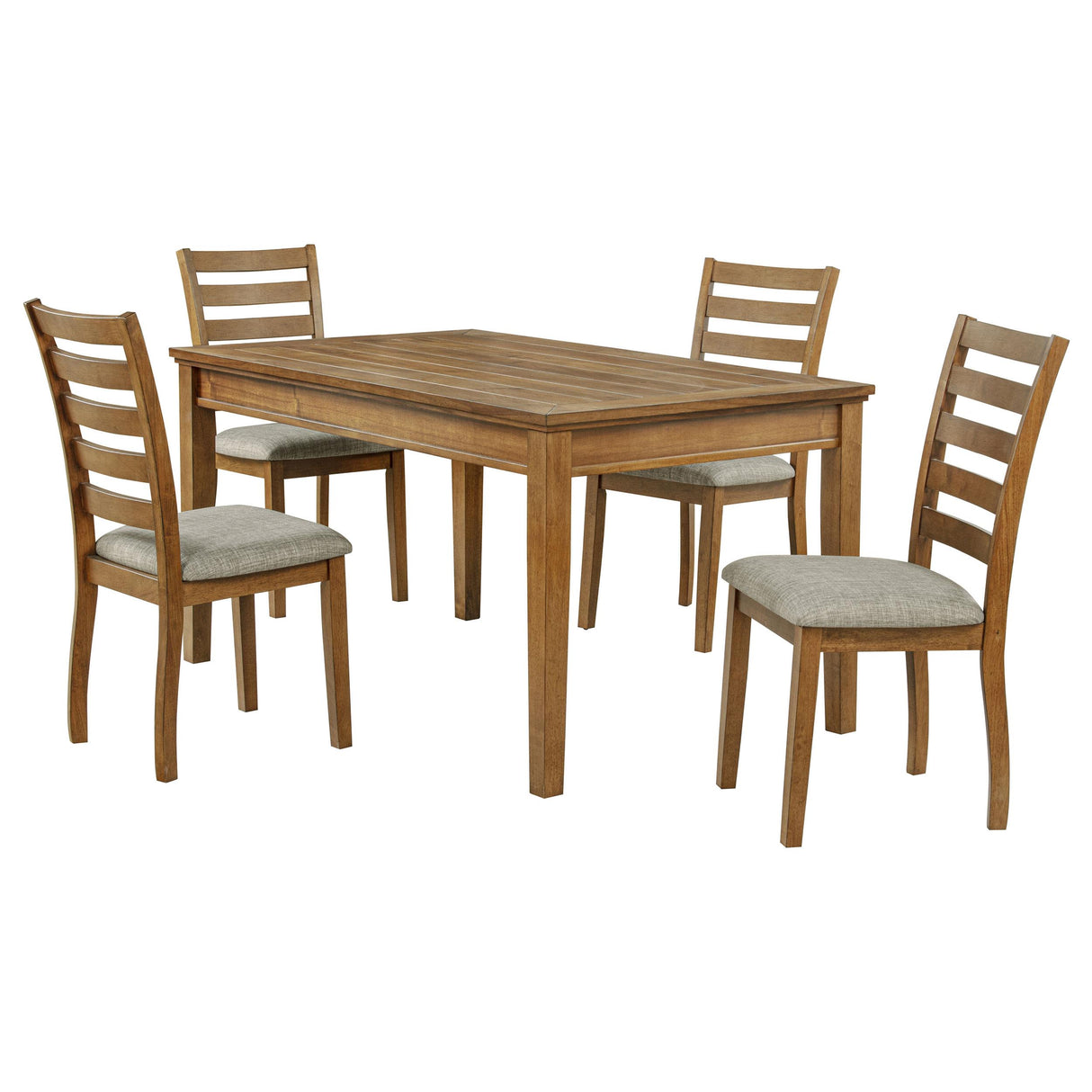 Atwood Warm Brown 5-piece Rectangular Wood Dining Set from Coaster - Luna Furniture