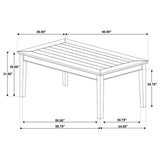 Atwood Warm Brown Rectangular Wood Dining Table from Coaster - Luna Furniture