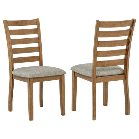 Atwood Warm Brown Wood Dining Side Chair Upholstered Seat from Coaster - Luna Furniture